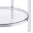 Damain Round End Table with Storage in Black and Chrome