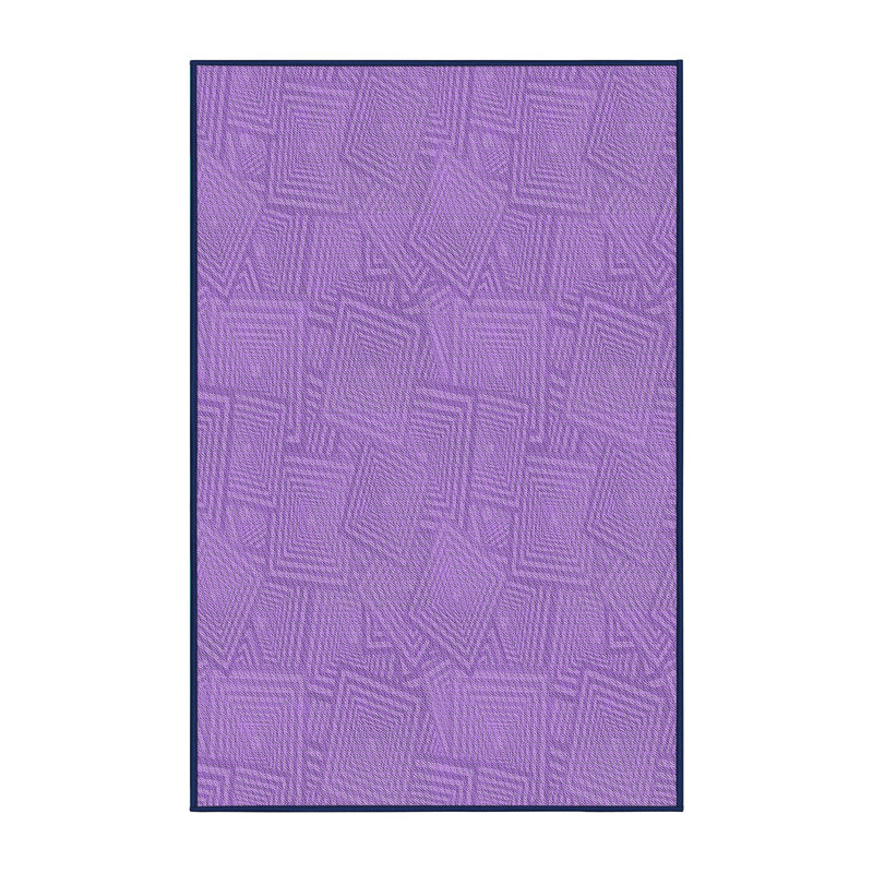 Tapis de zone mauve à motifs Waukeenah, Rectangle 5 pi x 7 pi
