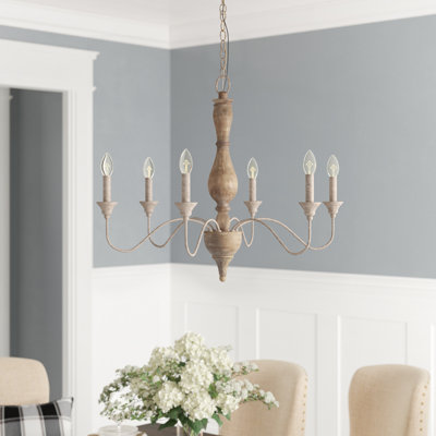 Marcus 6 - Light 29.5“ Farmhouse Candle Style Chandelier