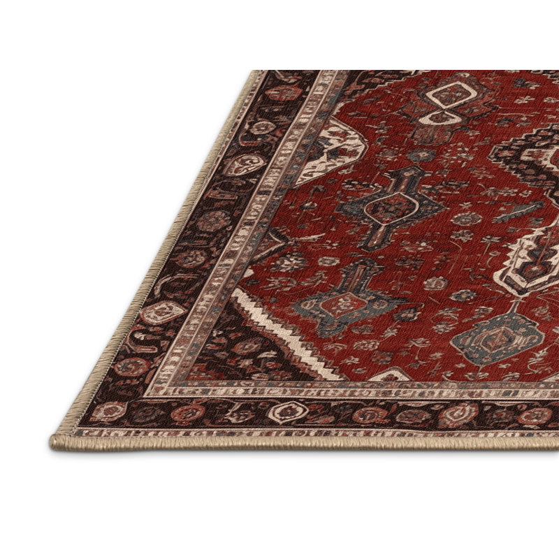 Tapis brun lavable à la machine, Carré 4 pi