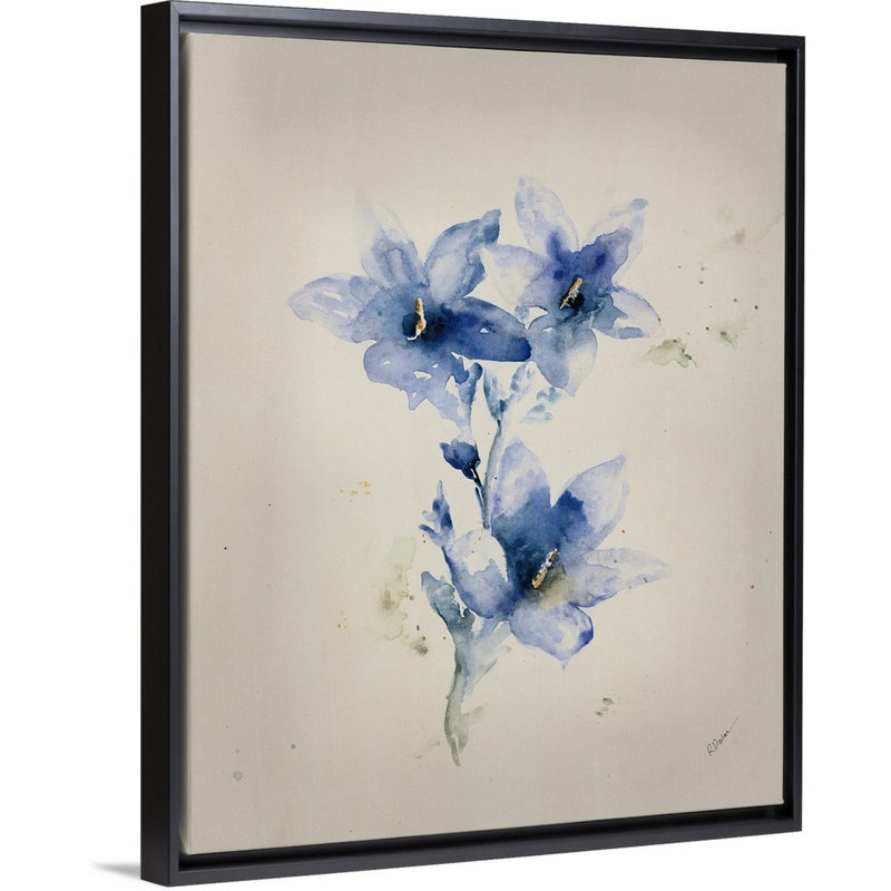 « essential to eden v », peinture sur toile, H 15,7 po x l 12,7 po x p 1,75 po, Cadre flottant noir