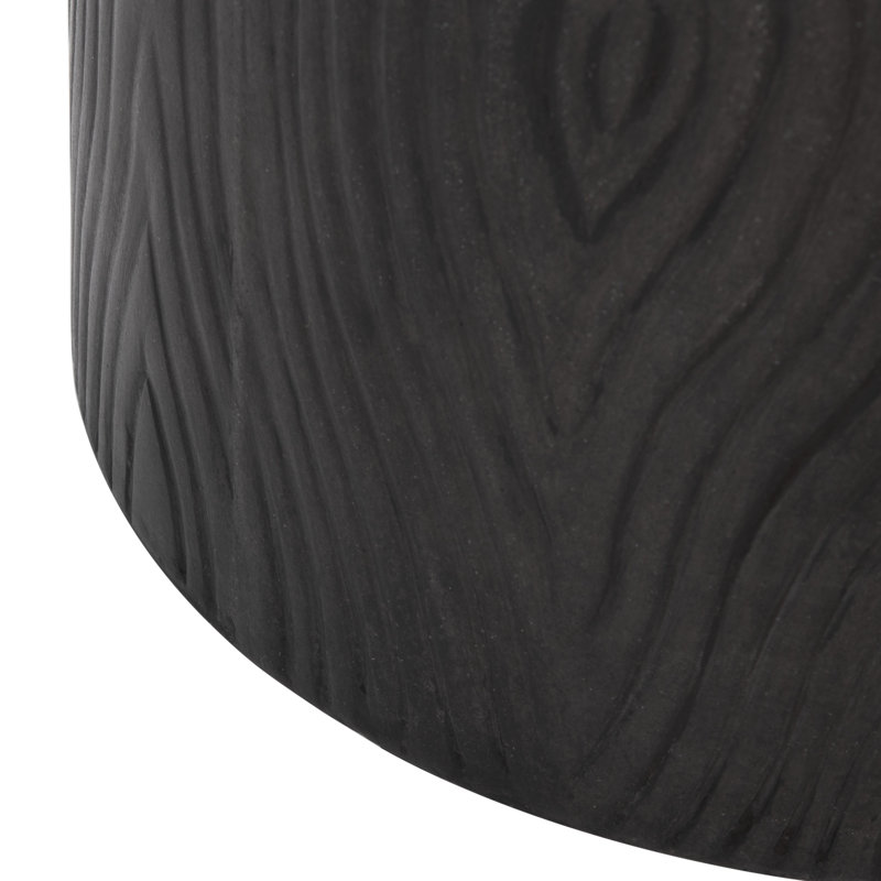 McBrine Concrete Top End Table, Black