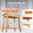 Bamboo Shower Bench With Ergonomic Curved Seat, High-Weight Capacity, Efficient Drainage, And Anti-Slip Adjustable Feet For Safe, Sustainable Bathing.