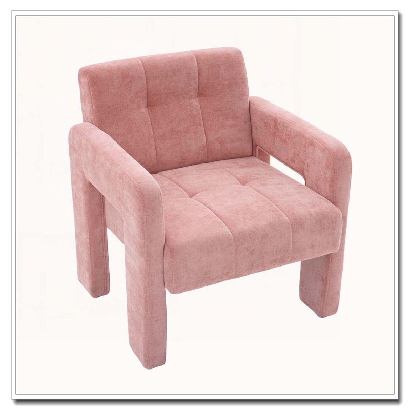 Fauteuil rembourré, Rose