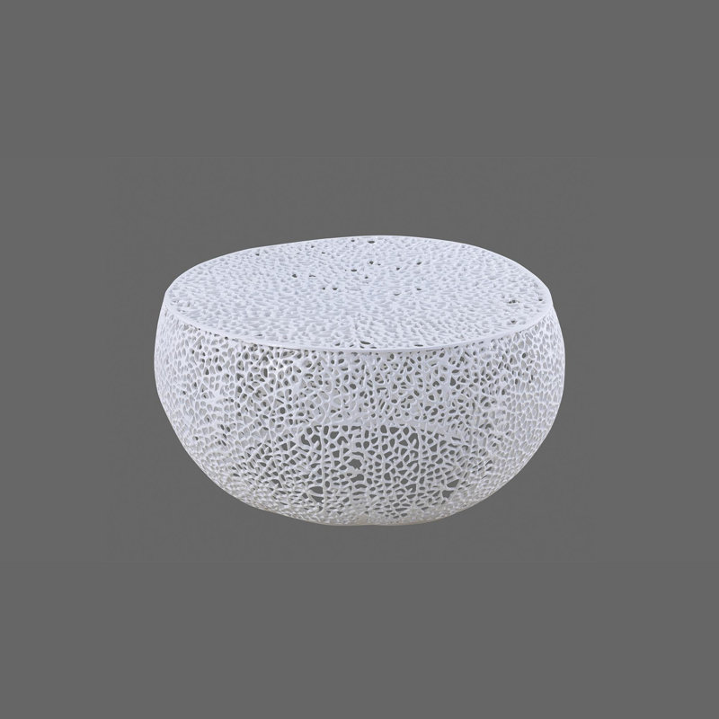 Round Coffee Table, White