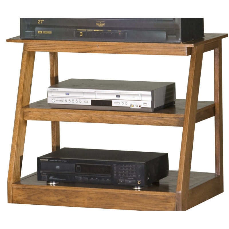 Pilar Unfinished TV Stand for TVs up to 32", Aqua Oak