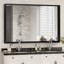Miroir de salle de bain 36 po x 30 po noir brillant pour miroir de meuble-lavabo rectangulaire en coin-859002125-859002122