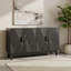 Armoire de rangement moderne noire Mid-Century