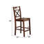 Chaise de salle à manger moderne et simple marron à dossier croisé