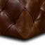 Pouf Turin de 40,5 po en cuir italien pleine fleur véritable-536683133