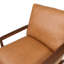 Fauteuil d'appoint carré en cuir véritable italien avec structure en bois de chêne massif