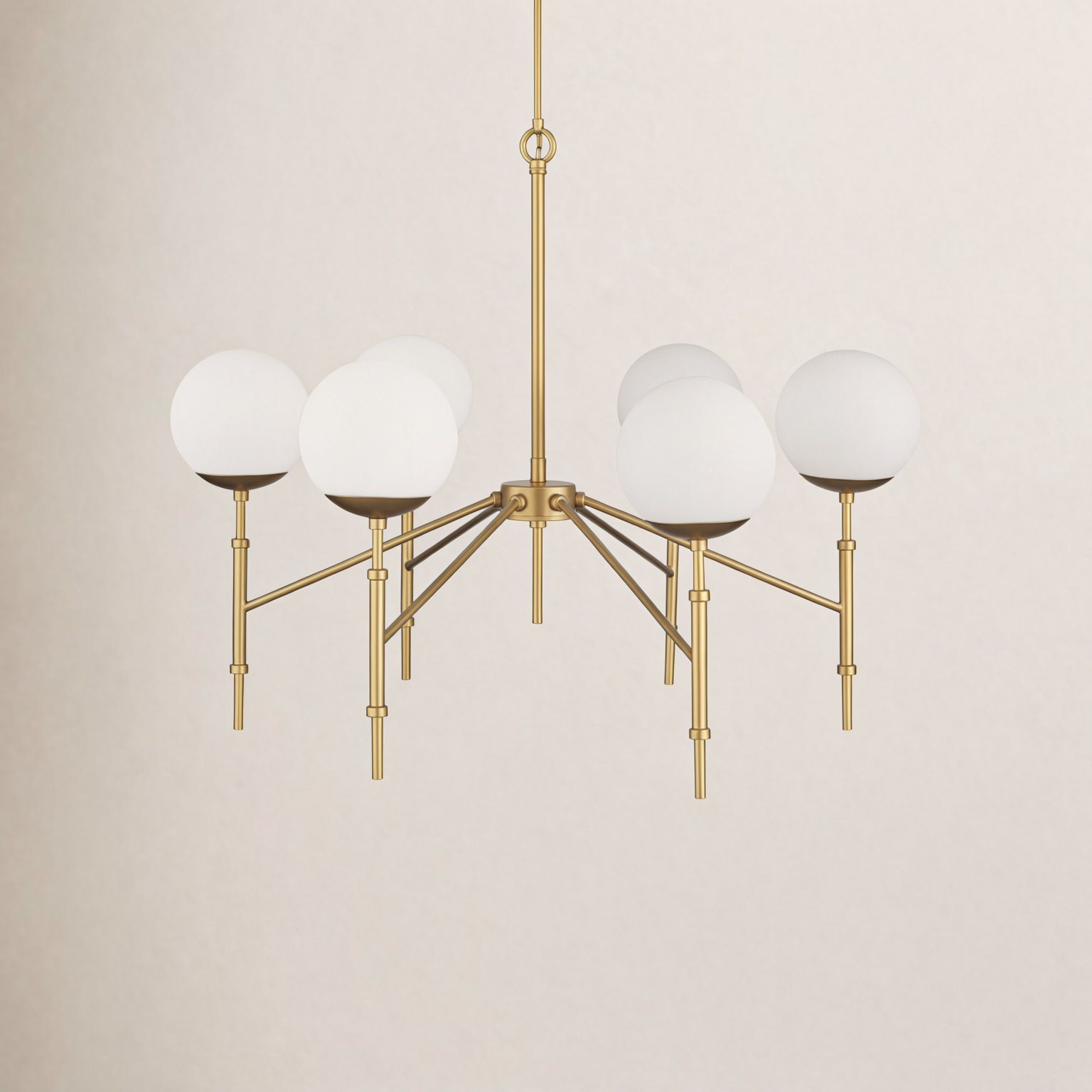 Cleary 6 - Light Metal Dimmable Globe Chandelier, Brushed Gold