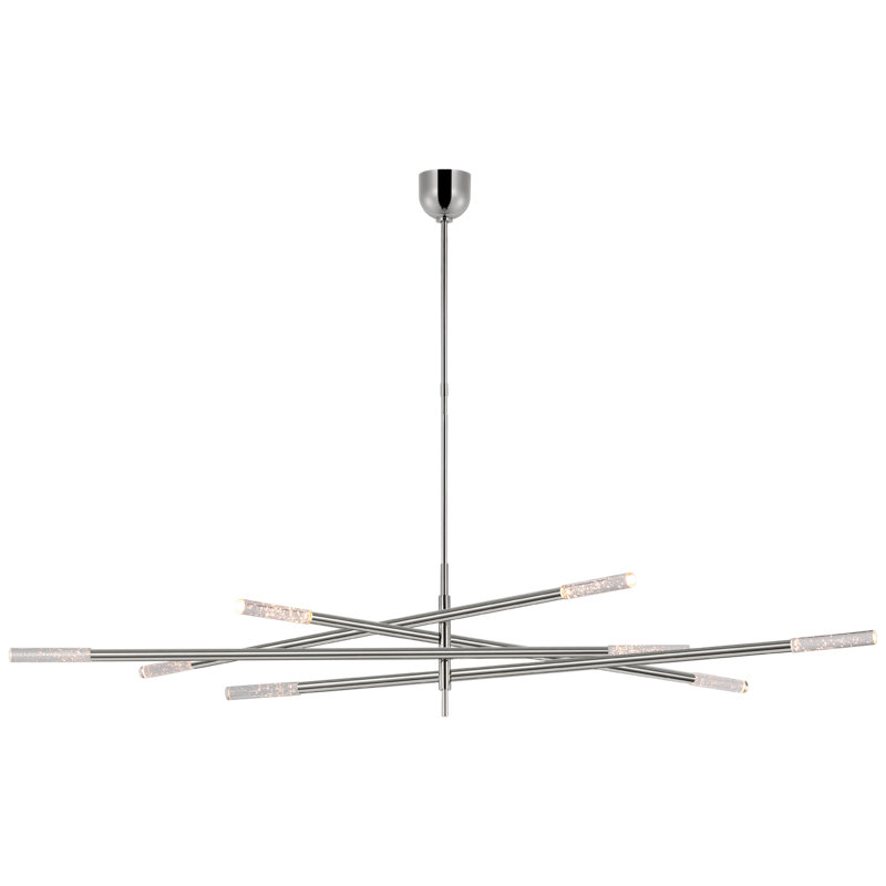Rousseau 8 - Light LED Chandelier, Polished Nickel