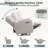 Breh 36" Modern Upholstered Teddy Boucle Power Swivel Rocker Glider Recliner with USB and Type-C, Swivel Nursery Glider Recliner Wider Armrest and Double Pocket-756212677