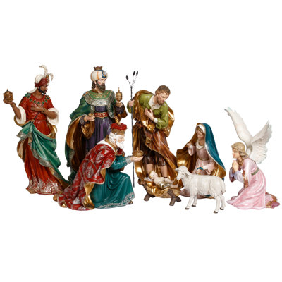 Crèche de Noël, ensemble de 8