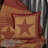 Ninepatch Star Appliqued Cotton Reversible Throw Pillow