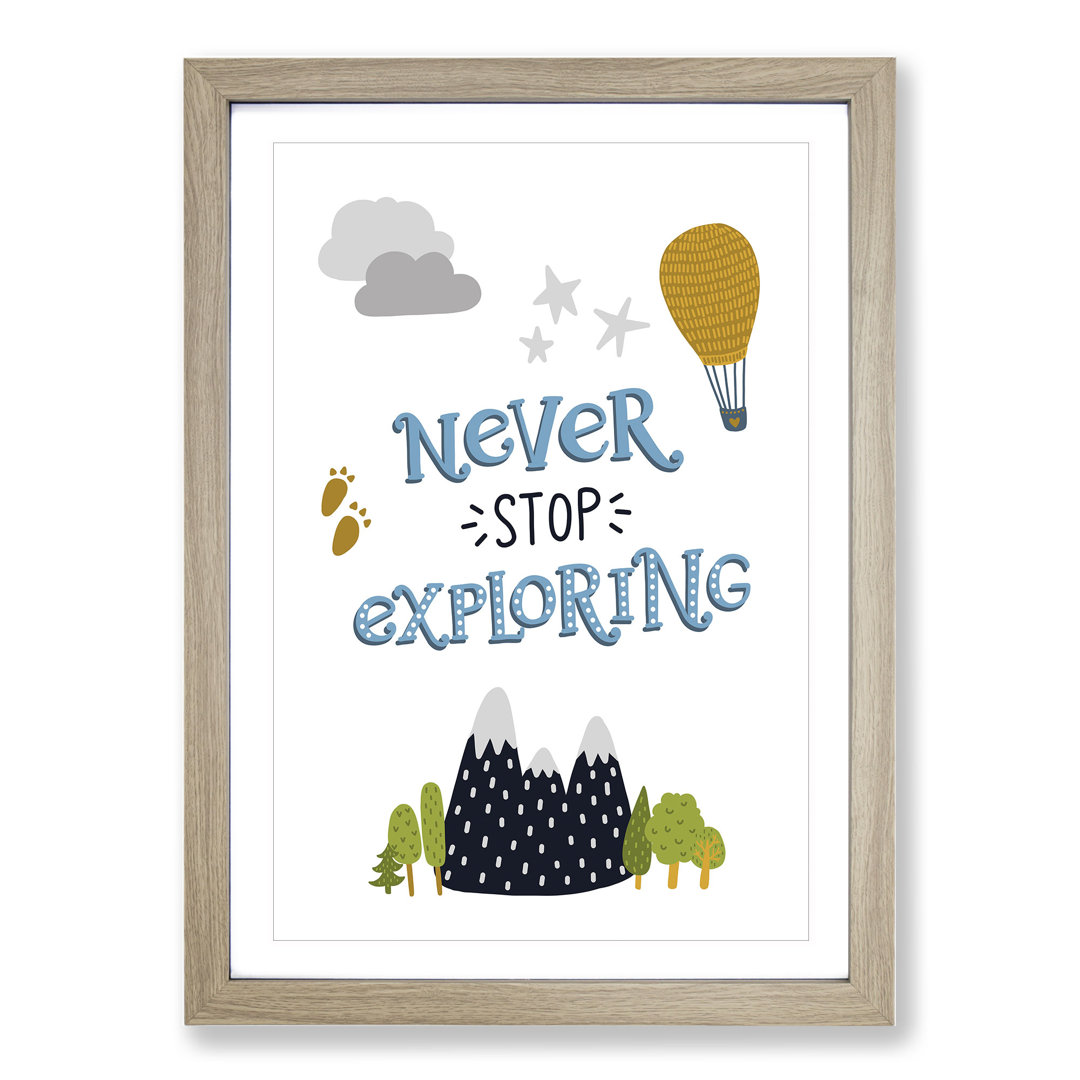 Never Stop Exploring - Picture Frame Typography