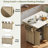 Fluted Kitchen Island With Drop Leaf, Power Outlet, Towel Rack, Spice Rack And Open Compartment-380827883