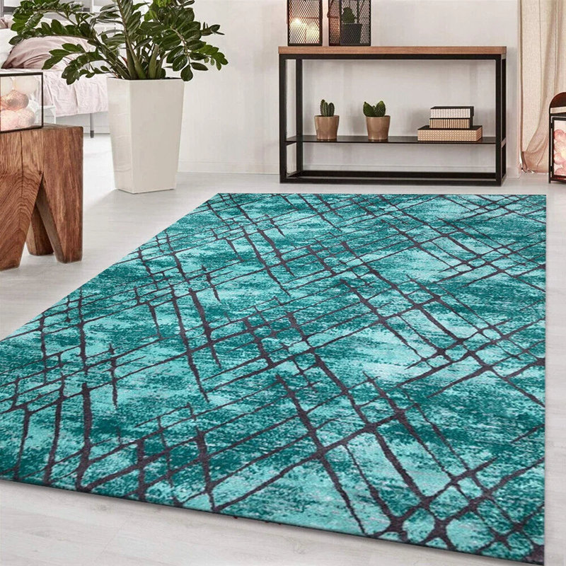 Flushing Abstract Indoor / Outdoor Area Rug, Rectangle 60 x 110cm