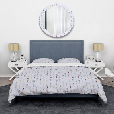 Ensemble de housse de couette Boho Tribal Feathers and Flower Arrows II - Bohème - Polyester microfibre