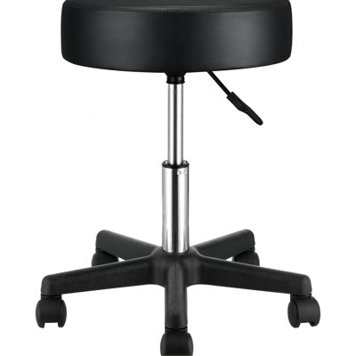 Tabourets roulants pivotants avec roulettes, capacité de 400 lb, coussin de siège ultra-épais à hauteur ajustable pour bar médical Tatoo, bureau à domicile, 15,7 po d'épaisseur en cuir de polyuréthane épaissi à haute densité de 3,9 po