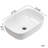17.91 In. Vessel Rectangular Oval Ceramic Art Bathroom Sink In White