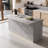 Japandi Kitchen Island with Storage and Seating Space,Island Table with Wine Rack (Without Bar Stools)-42246706