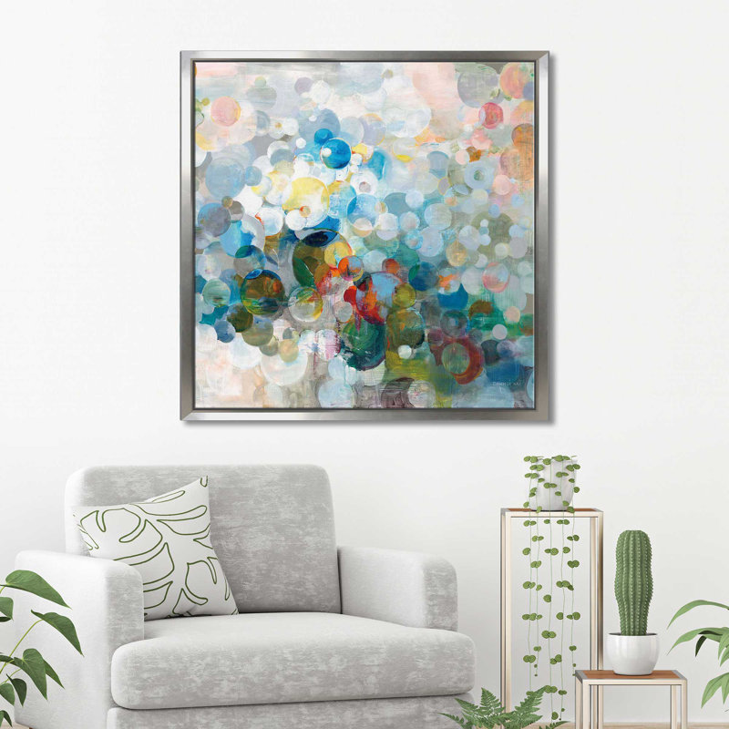 «In The Loop (Square)» par Danhui Nai, reproduction, Cadre flottant argent, H 39,5 po x l 39,5 po x P 2 po