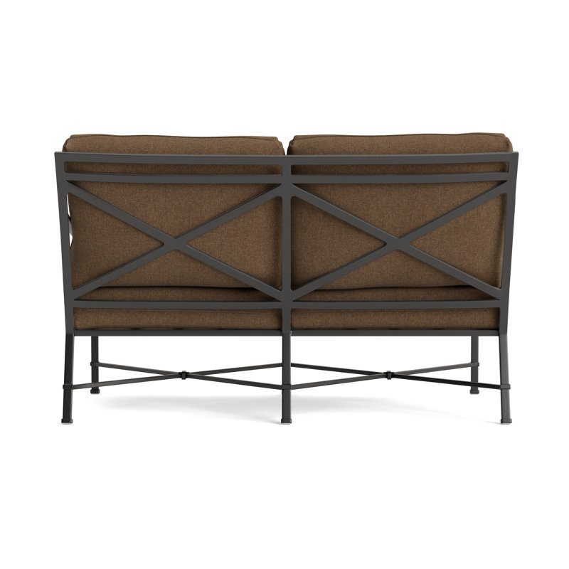 Venetian Outdoor 2 - Seat Loveseat, Fusion Moccasian, Textured Pewter