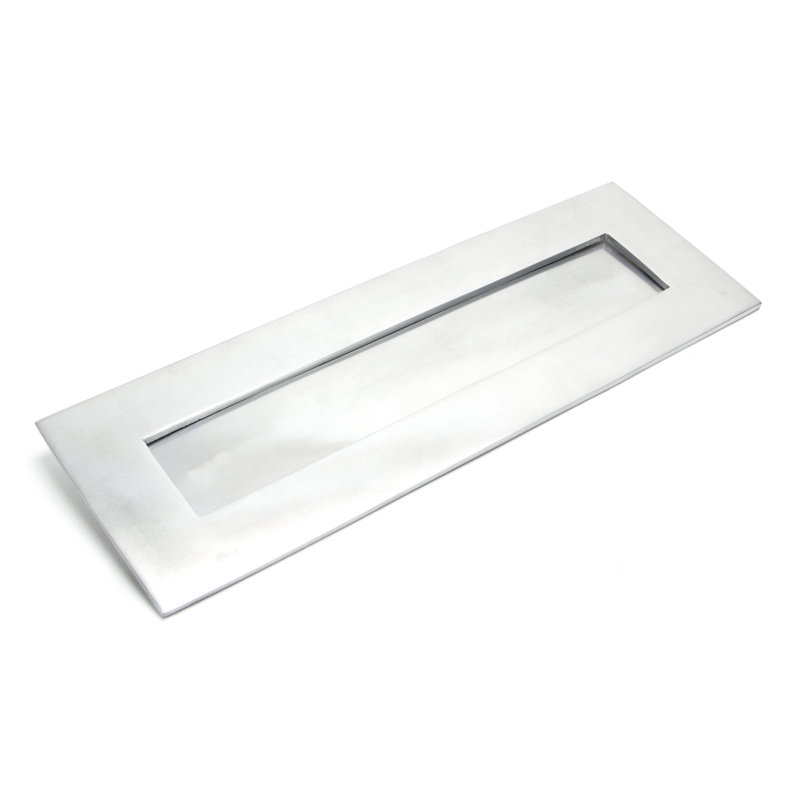 Letter Plate Door Accessory, 10.8cm H x 32.4cm W x 0.4cm D, Satin Chrome