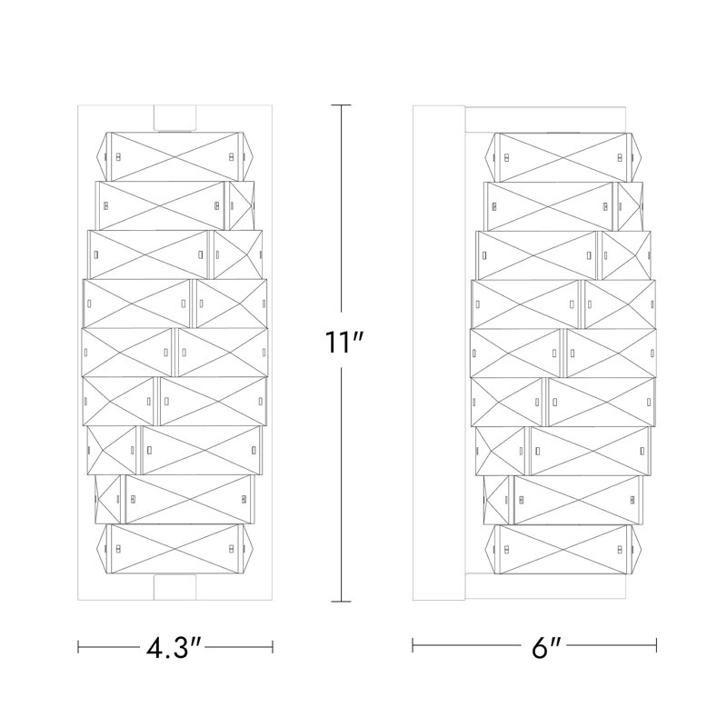 Shymir 1-Light Dimmable LED Flush Mounted Sconce