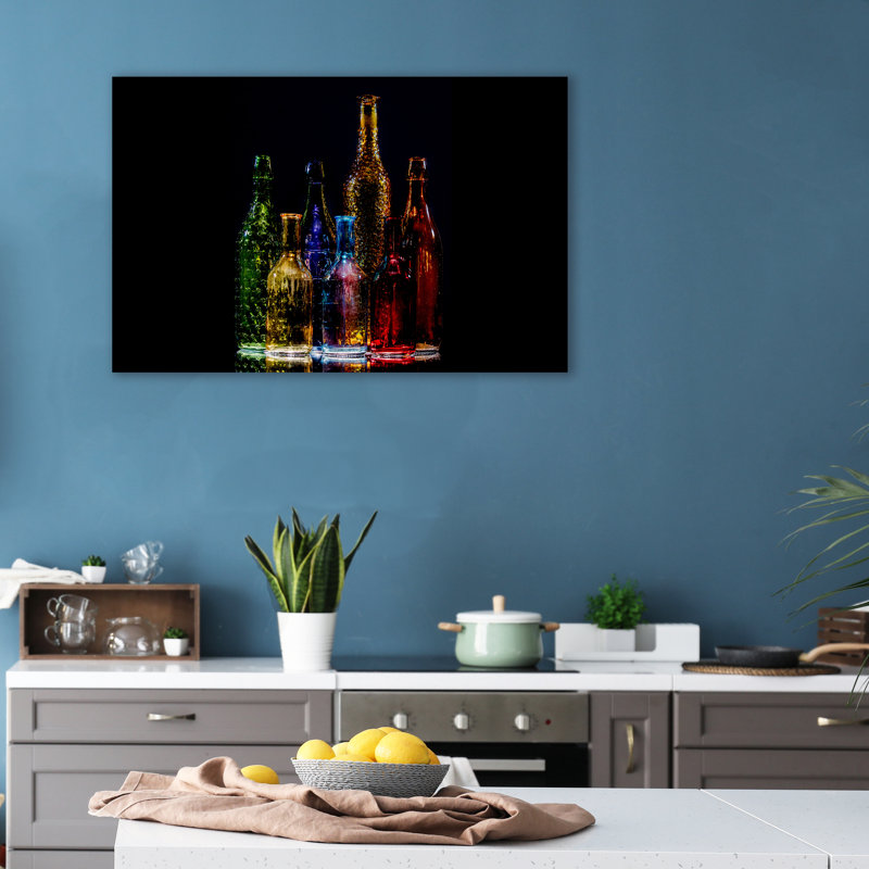 " Vibrant Glass Symphony ", 24" H x 36" W x 1.5" D