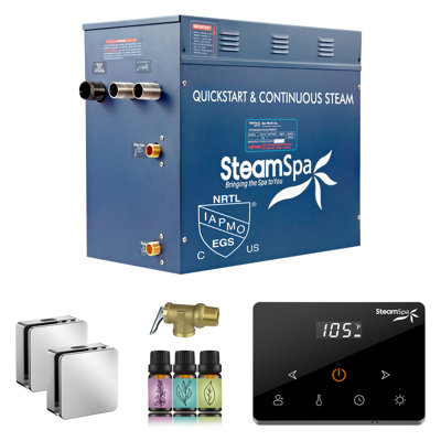 Oasis Series 10.5KW Steam Bath Generator With Continuous Steam Plus Easy Touch Pad And Auto Drain