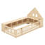 Lit sur pied avec armoires de rangement, lit maison en bois avec DEL, port USB et garde-corps, lit de jeu avec tête de lit-32114426