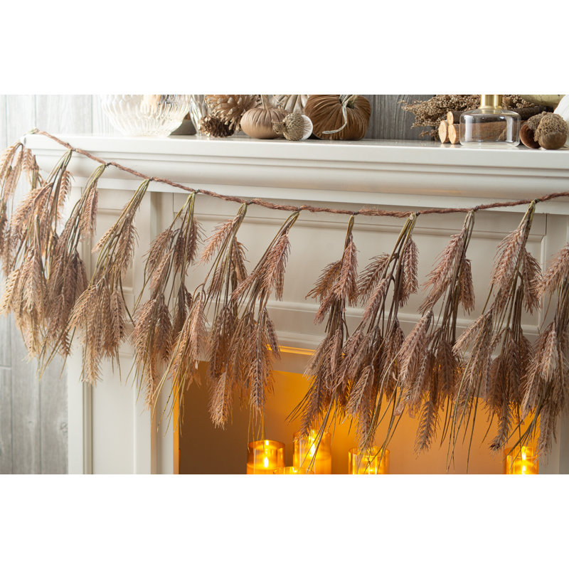 72'' in. Faux Wheat Garland