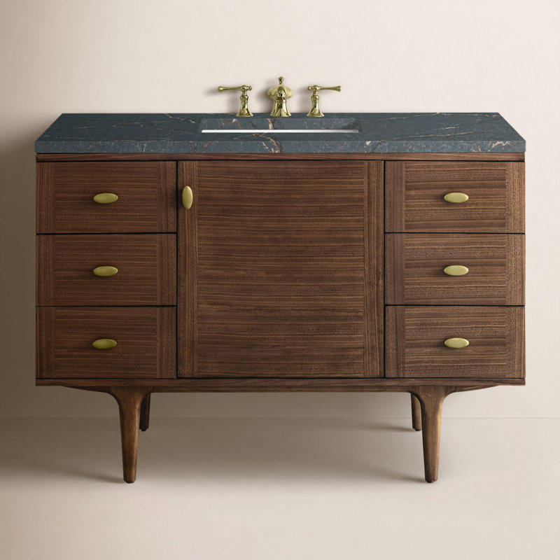 Amberly 48'' W Single Vanity, Parisien Bleu, 8" Widespread