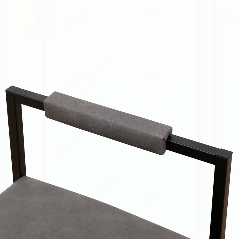Ensemble de deux tabourets de bar à hauteur de comptoir avec dossier, conception moderne sans accoudoirs, sièges confortables pour îlot de cuisine ou bar personnel