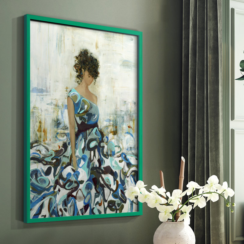«Fluid Beauty», reproduction encadrée - bois massif, Vert, H 10 po x l 8 po