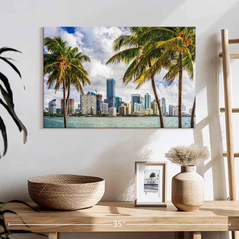 Ravi, centre-ville tropical de Miami, H 16 po x l 24 po