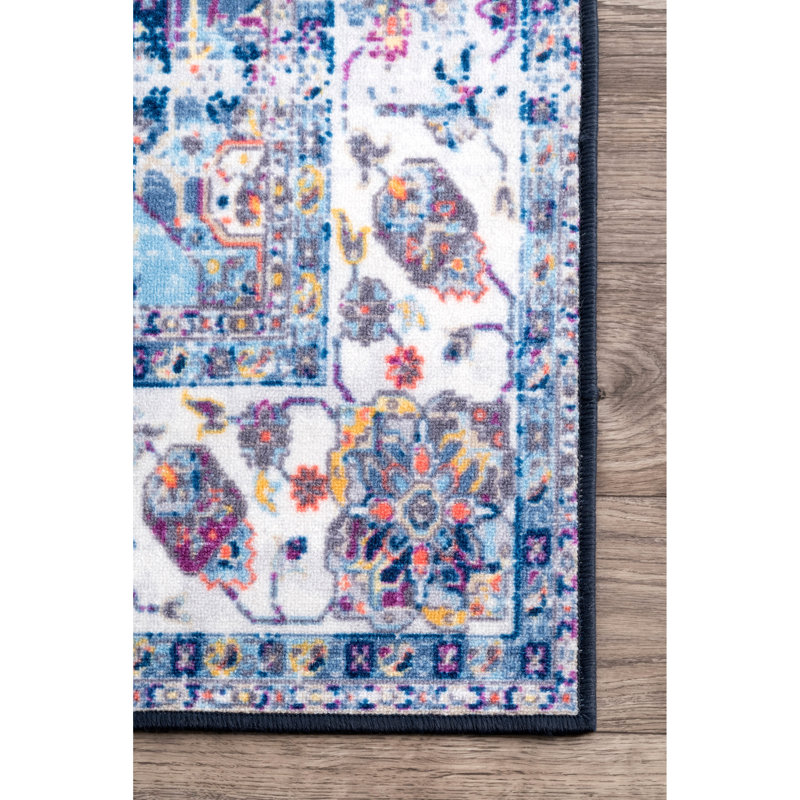 Tapis bleu clair Monserrat, Rectangle 5 pi x 8 pi