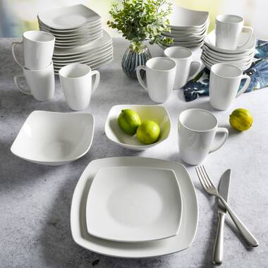 White Ceramic Dinner Sets, Packaging Type: Box, 33 Pcs