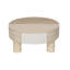 Table basse ronde avec plateau rabattable, rangement dissimulé et finition en bois élégante pour les espaces de vie modernes