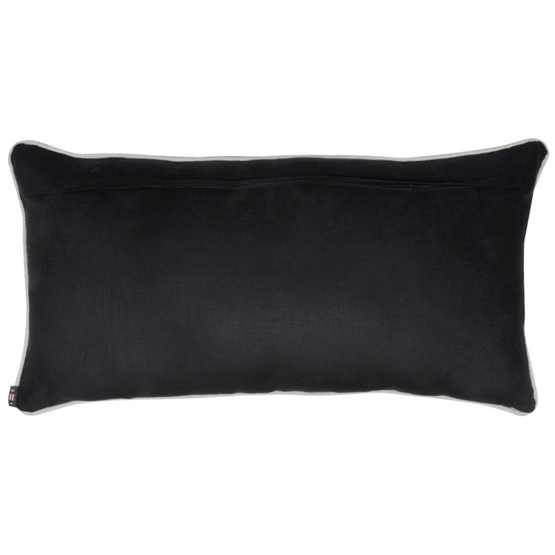 Mazzola Beige Rectangular Cushion, Black