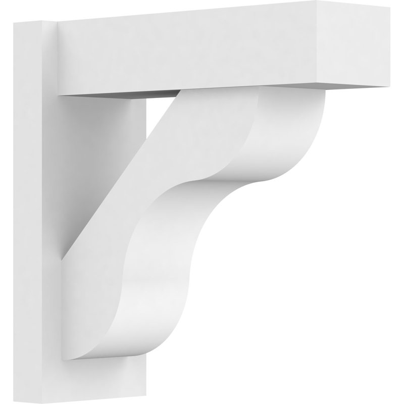 Persienne en PVC de qualité architecturale avec extrémités en bloc Carmel, L 7 po, H 18 po x P 18 po