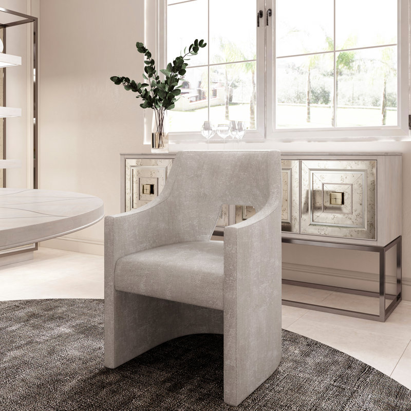 Chaise avec accoudoirs en tissu Mezzanine