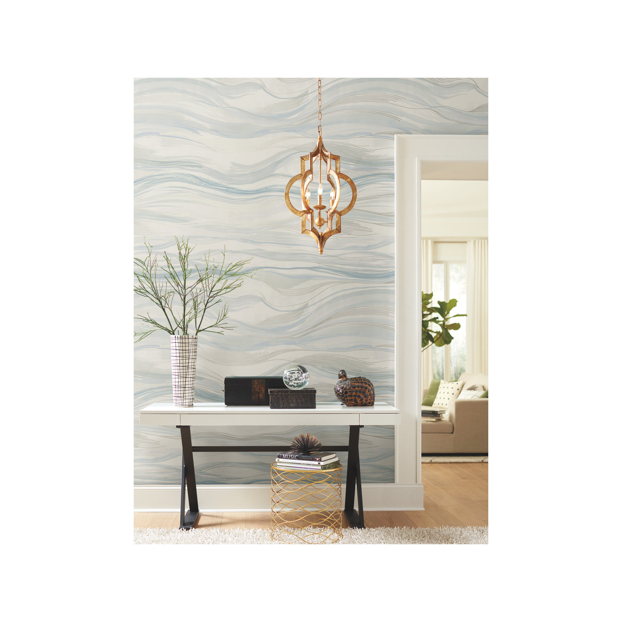 Almira Abstract Wallpaper, Blue