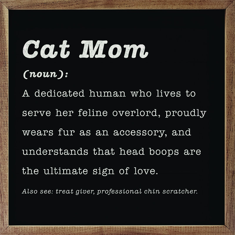 Définition de maman chat, Noir, H 24 po x l 24 po