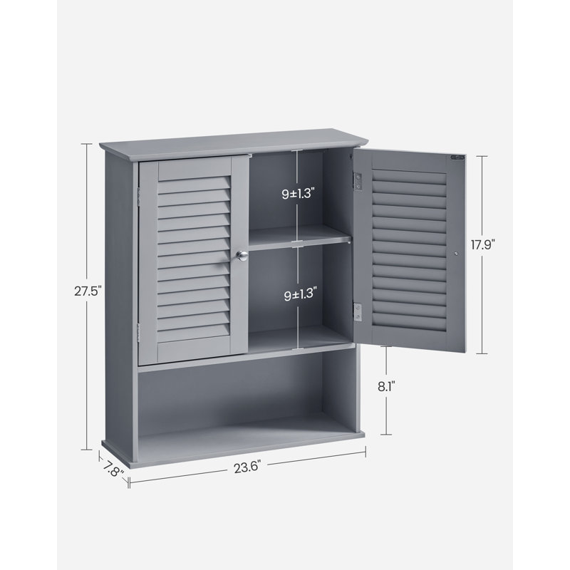 Medina Bathroom Cabinet, Gray