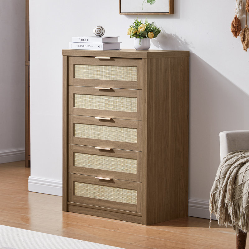Dearbhaile 26.4" W 5 - Drawer Dresser, Special Walnut