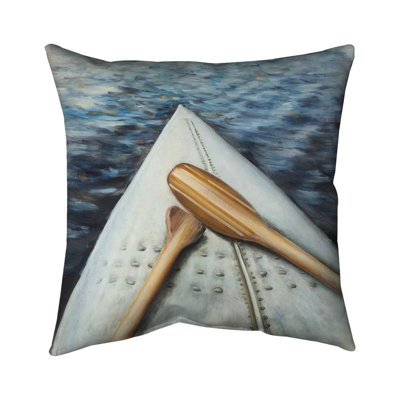 Canoe adventure - 20"x20" Throw pillow - Poly twill - Print on demand